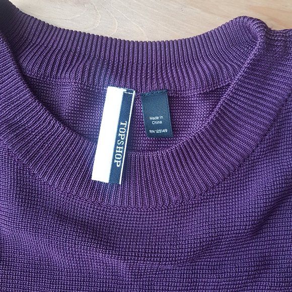 Topshop Violet Viscose Long Sleeve US 4 - Picture 4 of 5